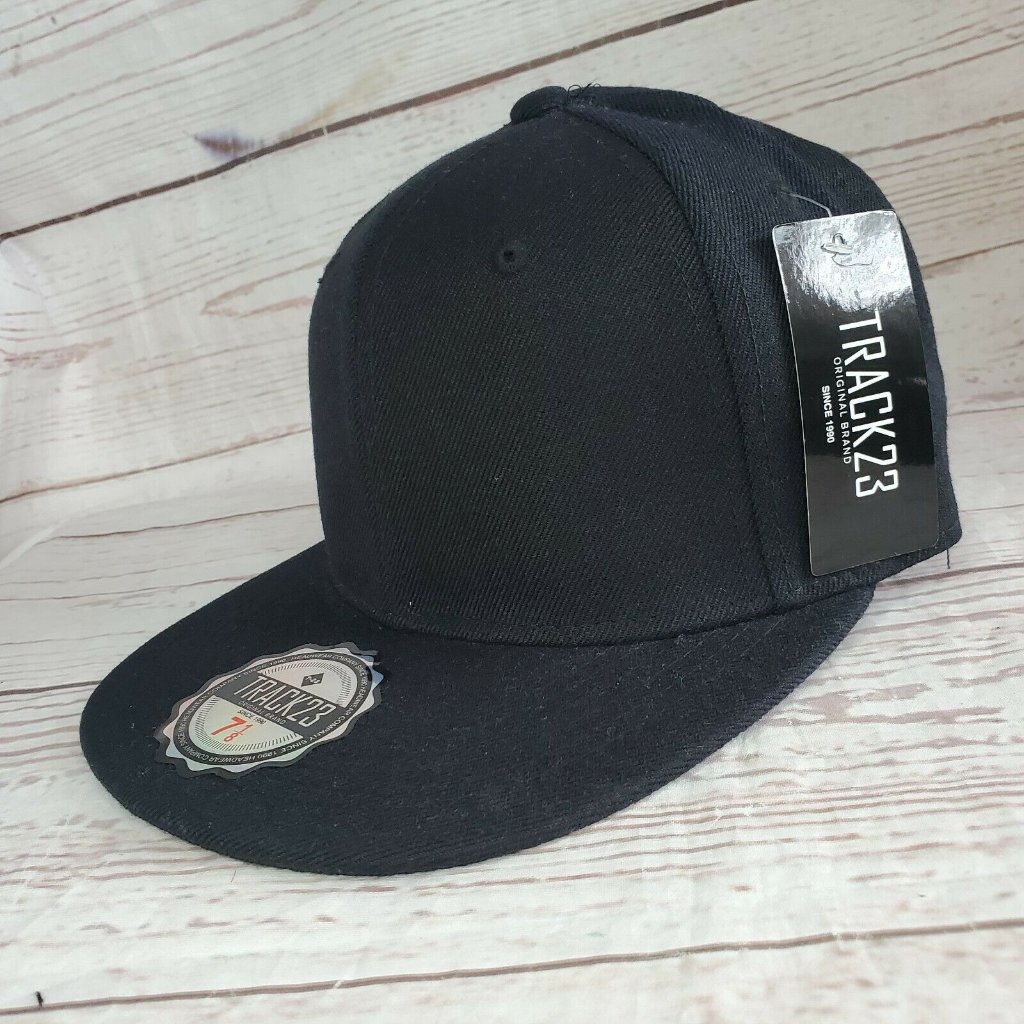 Track 23 Original Brand Plain Black Fitted Hat